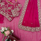 Designer Tibby Silk Saree with Sequin and Thread Work
