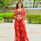 Designer Tibby Silk Shrug, Blouse & Sharara Set | Embroidered & Printed 3-Piece Stitched Outfit