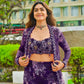 Designer Tibby Silk Shrug, Blouse & Sharara Set | Embroidered & Printed 3-Piece Stitched Outfit
