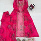 Designer Tibby Silk Shrug, Blouse & Sharara Set | Embroidered & Printed 3-Piece Stitched Outfit