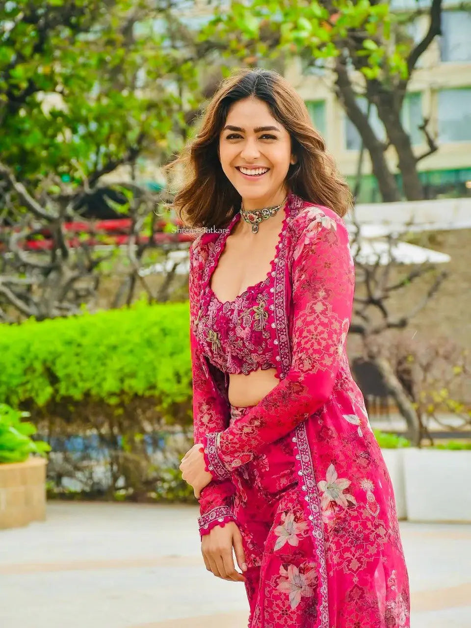 Designer Tibby Silk Shrug, Blouse & Sharara Set | Embroidered & Printed 3-Piece Stitched Outfit