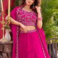 Designer Vichitra Silk Embroidered Lehenga Choli Set for Wedding and Festive Wear