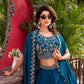 Designer Vichitra Silk Embroidered Lehenga Choli Set for Wedding and Festive Wear