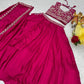 Designer Vichitra Silk Embroidered Lehenga Choli Set for Wedding and Festive Wear