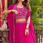 Designer Vichitra Silk Embroidered Lehenga Choli Set for Wedding and Festive Wear