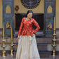 Designer soft white Lehenga with Long peplum blouse for Festive Occasions