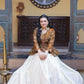 Designer soft white Lehenga with Long peplum blouse for Festive Occasions
