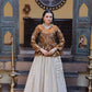 Designer soft white Lehenga with Long peplum blouse for Festive Occasions
