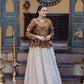 Designer soft white Lehenga with Long peplum blouse for Festive Occasions