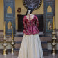 Designer soft white Lehenga with Long peplum blouse for Festive Occasions