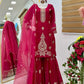 Diamond Georgette Embroidered Sharara Set with Dupatta
