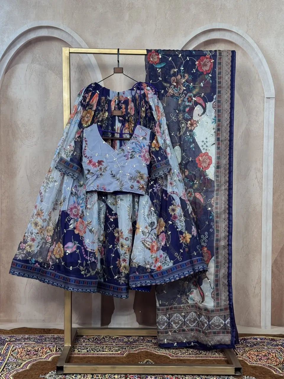 Digital Floral Print Lehenga