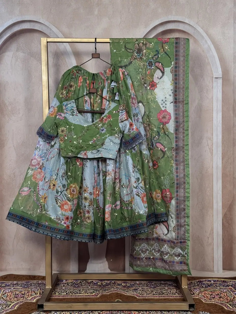 Digital Floral Print Lehenga