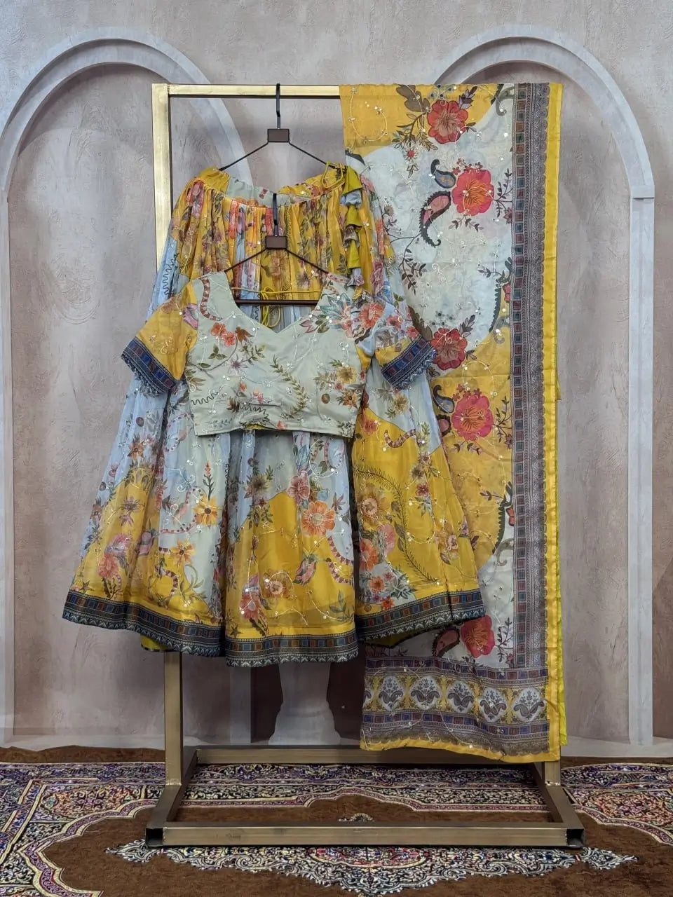 Digital Floral Print Lehenga