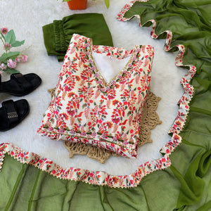 Digital Print Chinon Dress Set