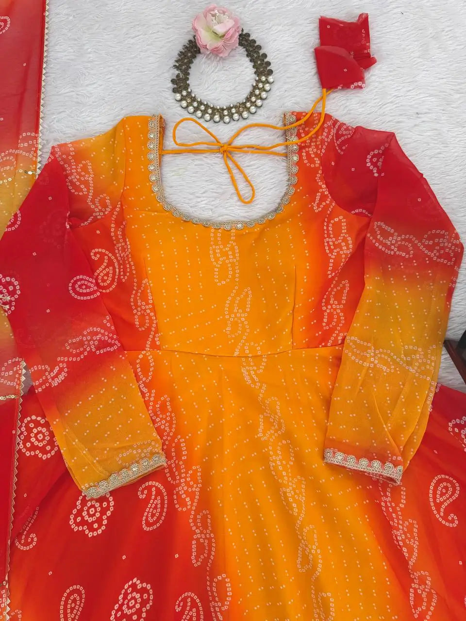 Digital Print Georgette Anarkali Set