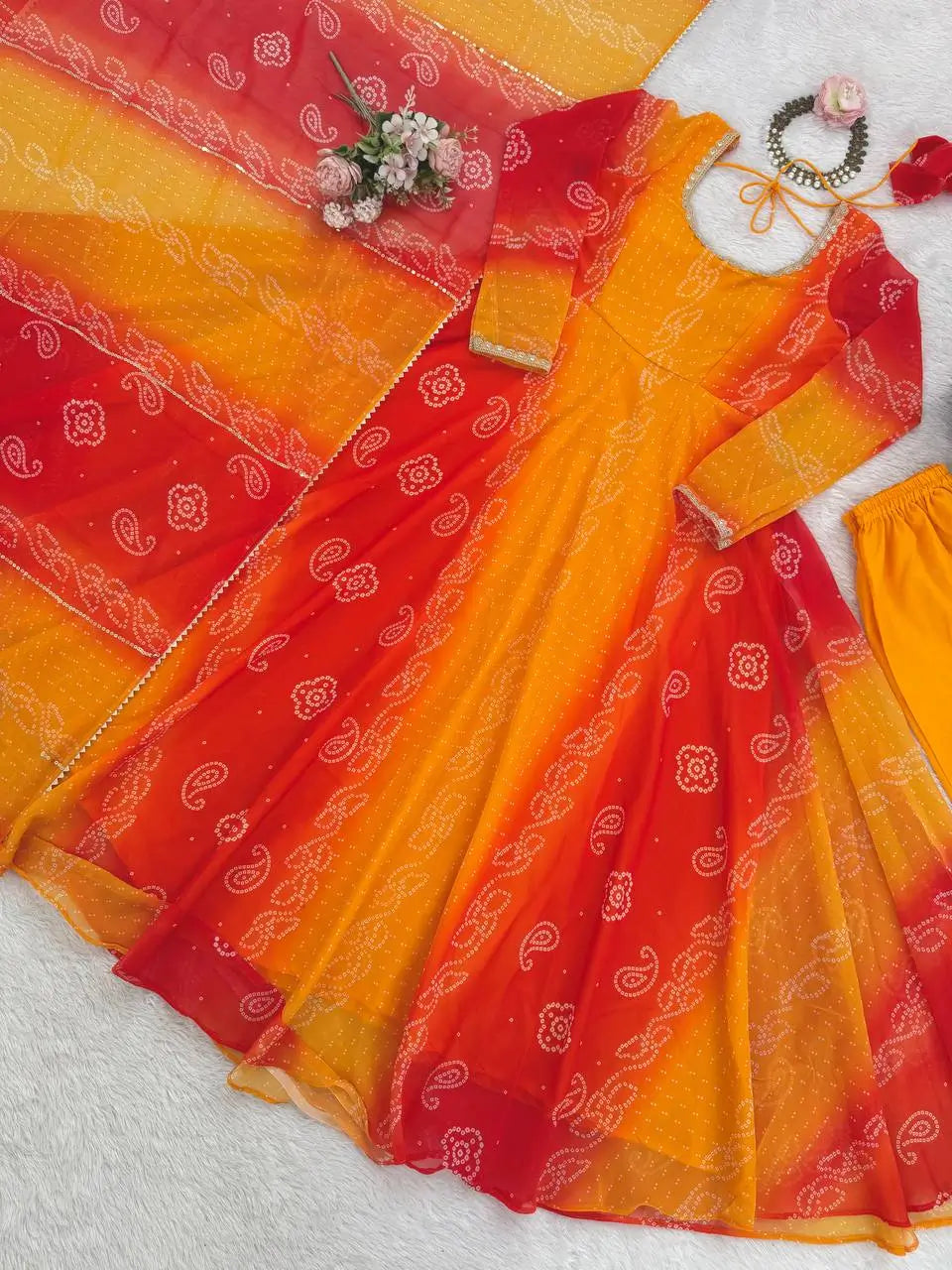 Digital Print Georgette Anarkali Set