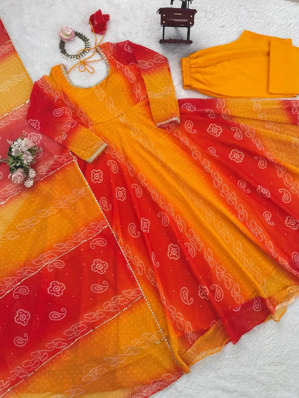 Digital Print Georgette Anarkali Set