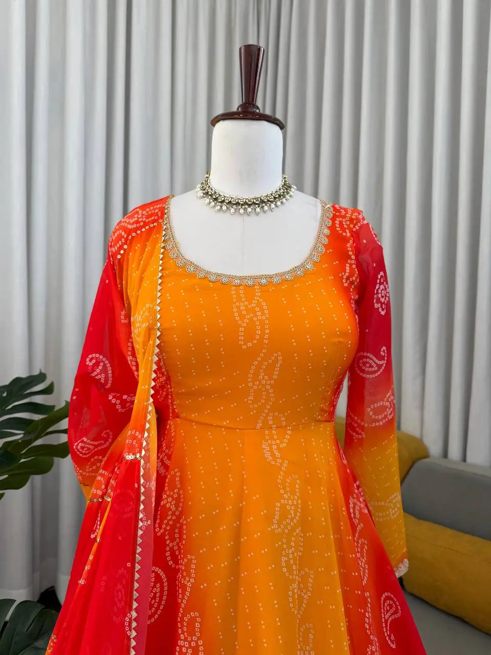 Digital Print Georgette Anarkali Set
