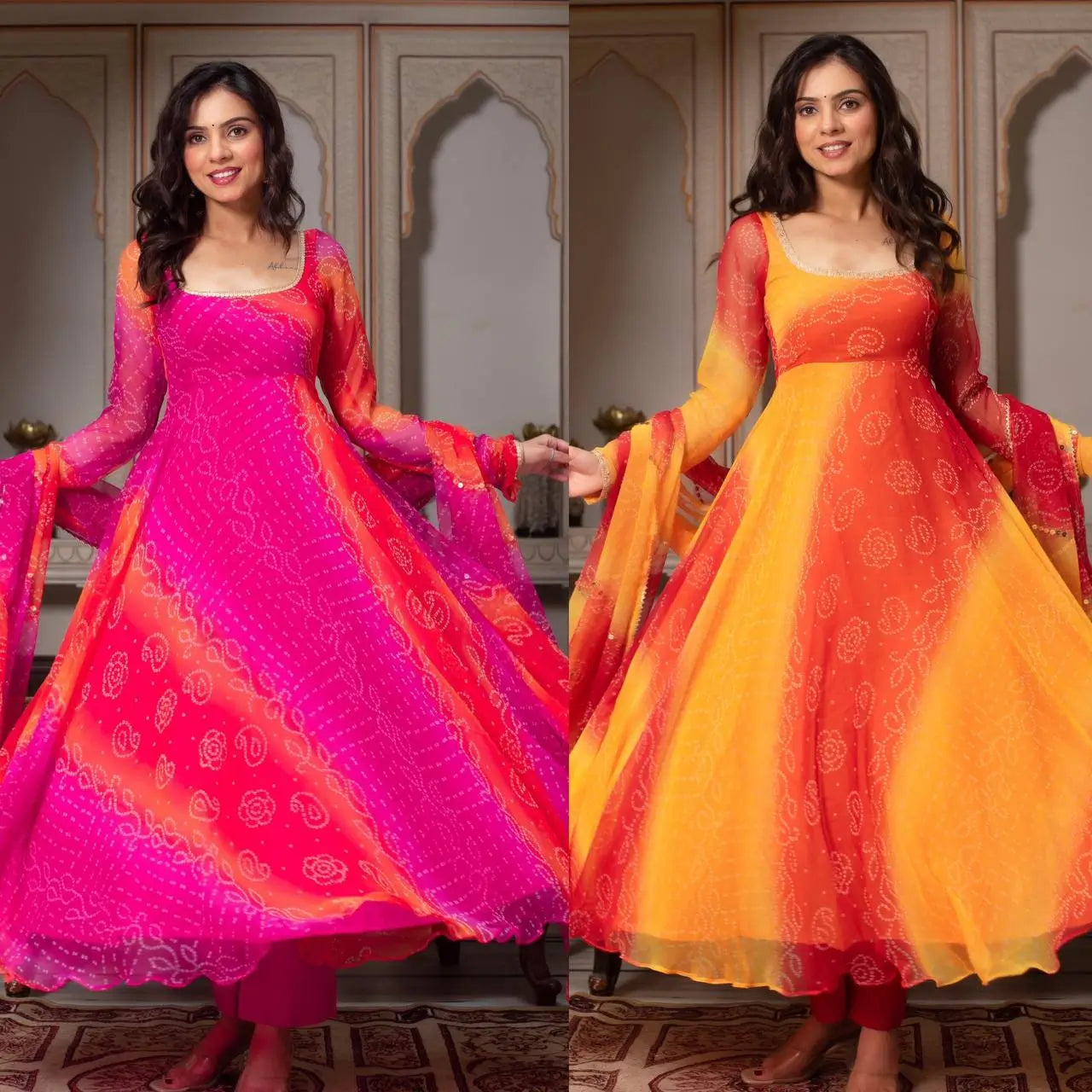 Digital Print Georgette Anarkali Set