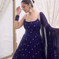 Digital Print Georgette Mirror Work Anarkali Set