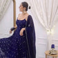 Digital Print Georgette Mirror Work Anarkali Set