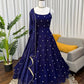 Digital Print Georgette Mirror Work Anarkali Set