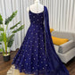Digital Print Georgette Mirror Work Anarkali Set