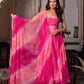 Digital Print Georgette Mirror Work Anarkali Set