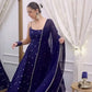 Digital Print Georgette Mirror Work Anarkali Set