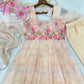 Digital Print Organza Silk Gown Set with Dupatta