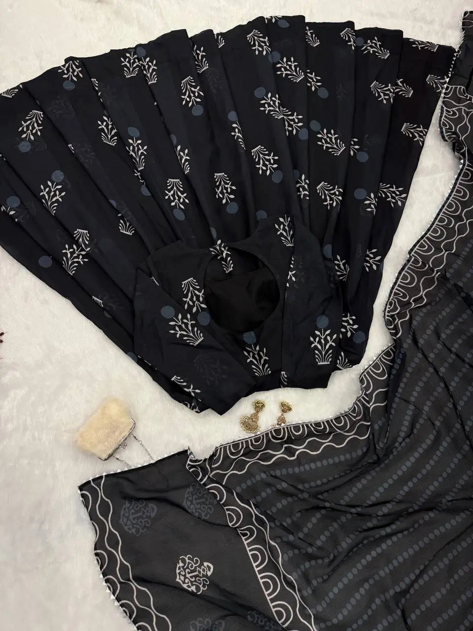 Digital Printed Cotton Anarkali Gown with Dupatta