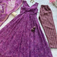 Digital Printed Cotton Anarkali Suit with Dupatta