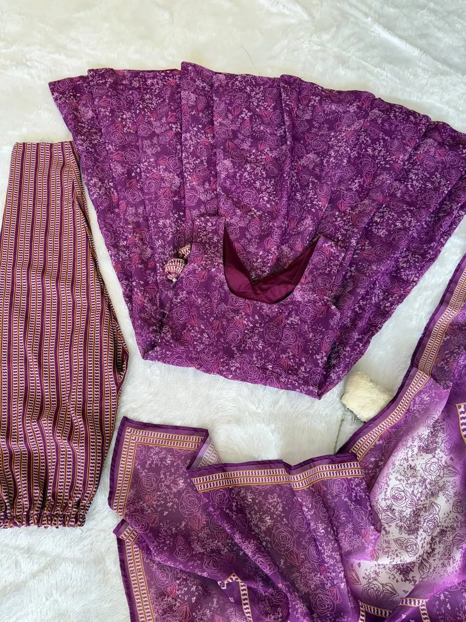 Digital Printed Cotton Anarkali Suit with Dupatta