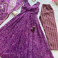 Digital Printed Cotton Anarkali Suit with Dupatta
