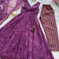 Digital Printed Cotton Anarkali Suit with Dupatta