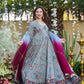 Digital Printed Organza Silk Anarkali Gown Set