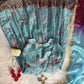 Digital Printed Organza Silk Anarkali Gown Set
