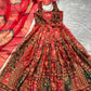 Digital Printed Organza Silk Anarkali Gown Set
