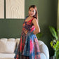 Digital Printed Organza Silk Anarkali Gown Set