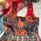 Digital Printed Organza Silk Anarkali Gown Set