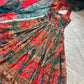 Digital Printed Organza Silk Anarkali Gown Set