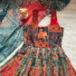 Digital Printed Organza Silk Anarkali Gown Set