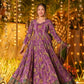 Digital Printed Organza Silk Anarkali Gown Set