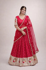Dola Silk Meena Weaving Lehenga Set with Dupatta