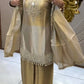 Dual Tone Banarasi Silk Palazzo Suit Set for Wedding and Festive Wear