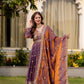 Dual Tone Embroidered Fendy Satin Flared Gown Set