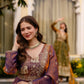 Dual Tone Embroidered Fendy Satin Flared Gown Set