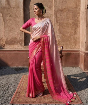 Dual Tone sequins work Party Wear Saree for Festive and Wedding Occasions
