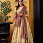 Dupion Silk Zari Weaving Lehenga Set